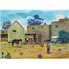 Image 1 : Chester Wills. Oil on Paper. Pueblo Scene.  5" x 7". Est. $300 - $600.…