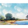 Image 1 : Unknown. Oil on Board. Lake. Signature Illegible. 5.5" x 7". Est. $150 - $300.…