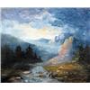 Image 1 : Jaspaer. Oil on Canvas. Mountain River. 13.5" x 16.5". Est. $200 - $400.…