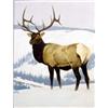 Image 1 : Don Rodell (b.1932). Oil on board. Elk. 1974. 10" x 8". Est. $200 - $400.…