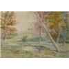 Image 1 : Daisy M. Scott. Watercolor. Stream. 9" x 13". Est. $150 - $250.…