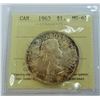 Image 1 : CANADA-1963 SILVER DOLLAR, ICCS MS65