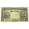 Image 1 : WORLD PAPER-BAHAMAS 1936 1 POUND NOTE