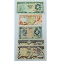 WORLD PAPER-CYPRUS LOT OF 5 NOTES