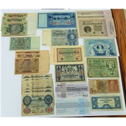 WORLD PAPER-GERMANY LOT OF 29 NOTES