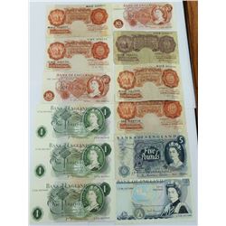 WORLD PAPER-GREAT BRITAIN LOT OF 12 NOTES