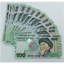 WORLD PAPER-KYRSYZSTAN LOT OF 23 NOTES