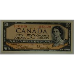 CANADA PAPER-1954 $50 AU OR BETTER