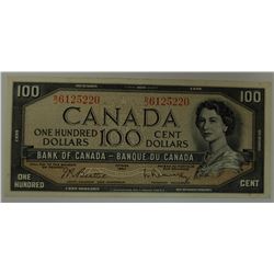 CANADA PAPER-1954 $100 AU