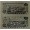 Image 2 : CANADA PAPER-1971 $10 LAWSON TZ CONSEC PAIR