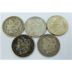 US COINS-MORGAN DOLLAR LOT OF 5