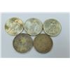 Image 2 : US COINS-PEACE DOLLAR LOT OF 5