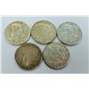 Image 1 : US COINS-PEACE DOLLAR LOT OF 5