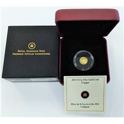 CANADA GOLD- 2011 .5 GRAM GOLD COUGAR