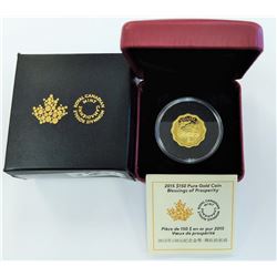 CANADA GOLD- 2015 $150 BLESSINGS of PROSPERITY GOLD