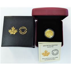 CANADA GOLD- 2014 $10 ARCTIC FOX