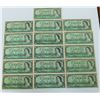 Image 1 : CANADA PAPER- 1954 $1 ASTERISK LOT OF 16