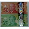 Image 2 : CANADA PAPER $20 & $50 LOT OF 2 LOW NUMBER