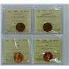 Image 1 : CANADA-1 CENT LOT OF 4 ICCS
