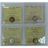 Image 1 : CANADA-5 CENT SILVER LOT OF 4 ICCS