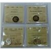 Image 1 : CANADA-10 CENT LOT OF 4 ICCS