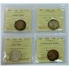 Image 1 : CANADA- 25 CENT LOT OF 4 ICCS