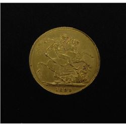 WORLD GOLD- GREAT BRITAIN 1899 SOVEREIGN