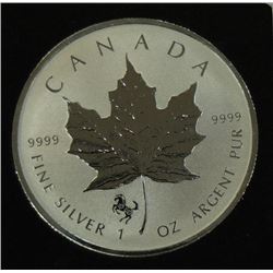 SILVER BULLION-2014 HORSE PRIVY MAPLE LEAF (no tax)