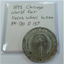 1893 CHICAGO WORLD FAIR FERRIS WHEEL TOKEN