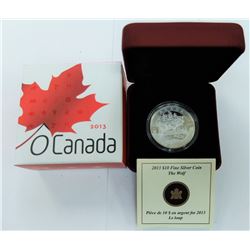 CANADA-2013 $10 PURE SILVER WOLF