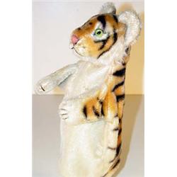 Steiff "Tiger" Mohair Hand Puppet, No tag or button…