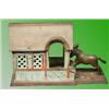 Image 1 : Cast Iron Mechanical Bank, Donkey/Dog in Stable, Original Paint, circa 1860…