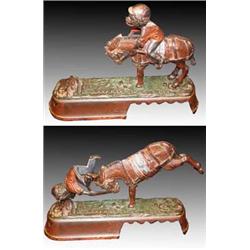 Cast Iron Mechanical Bank, "I Always Did 'Spise A Mule", 8.5" tall x 9.5" wide…