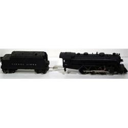 Lionel Train #1666 Prairie 2-6-2 Steam Engine with #2466W Whistle Tender, O Gauge, 2-6-0, Very Go…