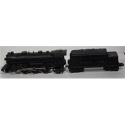 Lionel Train #224 "Lionel Lines" Steam Engine with #2466W Whistle Tender. 0 Gauge, 2-6-2, Very Go…
