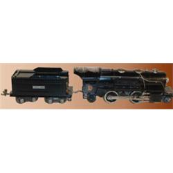 Lionel Train #259 Pre-War "Lionel Lines" Tin Steam Engine with Tender, 0 Gauge, 2-4-2, Good - Ver…