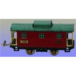 Lionel Train #807 Pre-War Tin Caboose with Box. 0 Gauge, Very Good - Excellent Condition, circa 1…