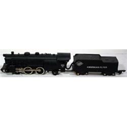 American Flyer Train #302 AC "Reading Lines" Steam Engine & Tender, S Gauge, 4-4-2, Very Good - E…