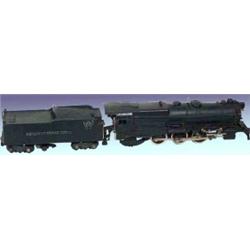 American Flyer Train #4743 Steam Engine with Tender, S Gauge, 0-6-2 - Missing Front Truck, Good C…