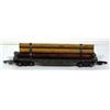 Image 1 : American Flyer Train #42597 Lumber Car C.&N.W.RY, S Gauge, Good - Very Good Condition.…