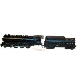 Lionel Train #2055 Santa Fe Style Hudson Steam Engine with #6026W Whistle Tender, Missing Back Tr…