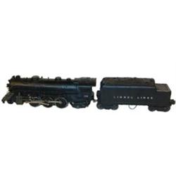 Lionel Train #1666 Prairie 2-6-2 Steam Engine (with Box) with #2466W Whistle Tender. 0 Gauge, Ver…