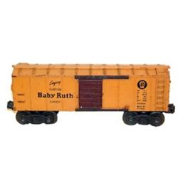 Lionel Train #X2454 "Baby Ruth" Stock Car,  2 Sliding Doors, O Gauge, Good - Very Good Condition,…