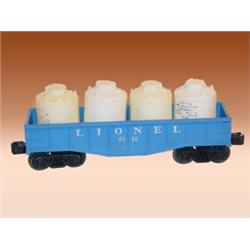 Lionel Train #6112 Gondola with 4 "Air Activated Containers." 0 Gauge, Very Good - Excellent Cond…