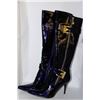 Image 1 : LADIES BLACK KNEE HIGH BOOT W/ BUCKLE SIZE 8