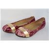Image 1 : LADIES RED & SNAKE SKIN STYLE FLATS SIZE 8.5