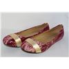 Image 1 : LADIES RED & SNAKE SKIN STYLE FLATS SIZE 7