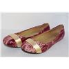 Image 1 : LADIES RED & SNAKE SKIN STYLE FLATS SIZE 9