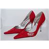 Image 1 : LADIES RED POINTED TOE HIGH HEEL SIZE 9