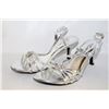 Image 1 : LADIES SILVER OPEN TOE HIGH HEELS SIZE 7